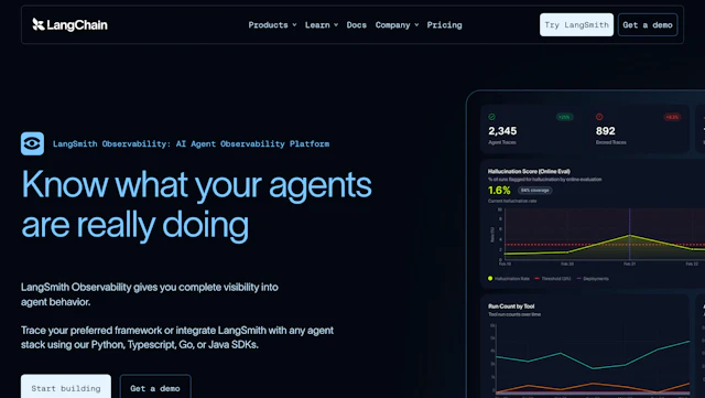 LangSmith - AI Tool Logo & Interface