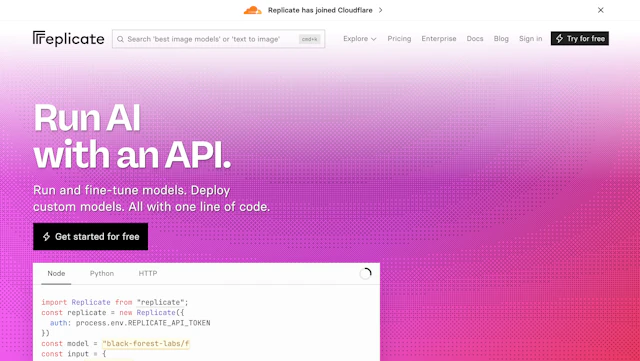 Replicate - AI Tool Logo & Interface