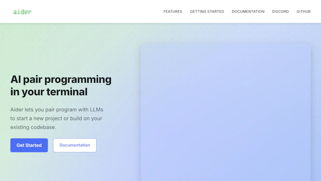 Aider - AI Tool Logo & Interface