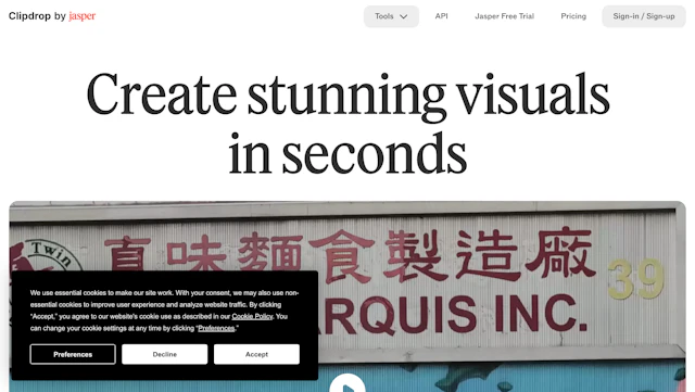 ClipDrop - AI Tool Logo & Interface