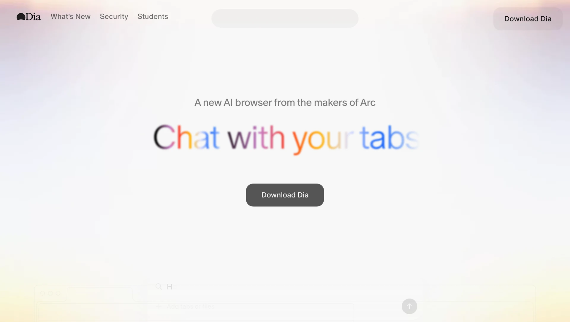 Dia Browser - AI Tool Features, UI & Interface Overview