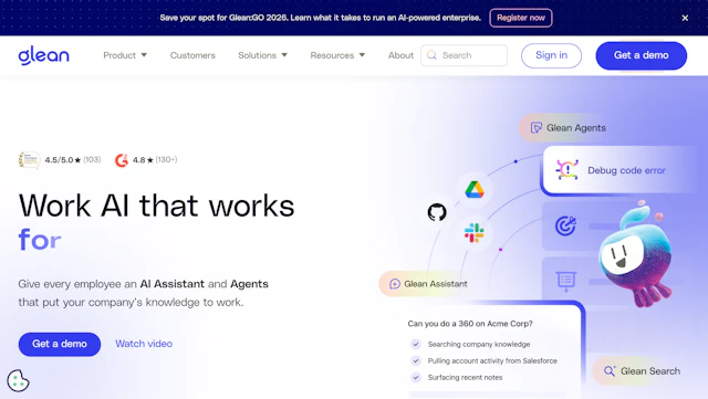 Glean - AI Tool Logo & Interface