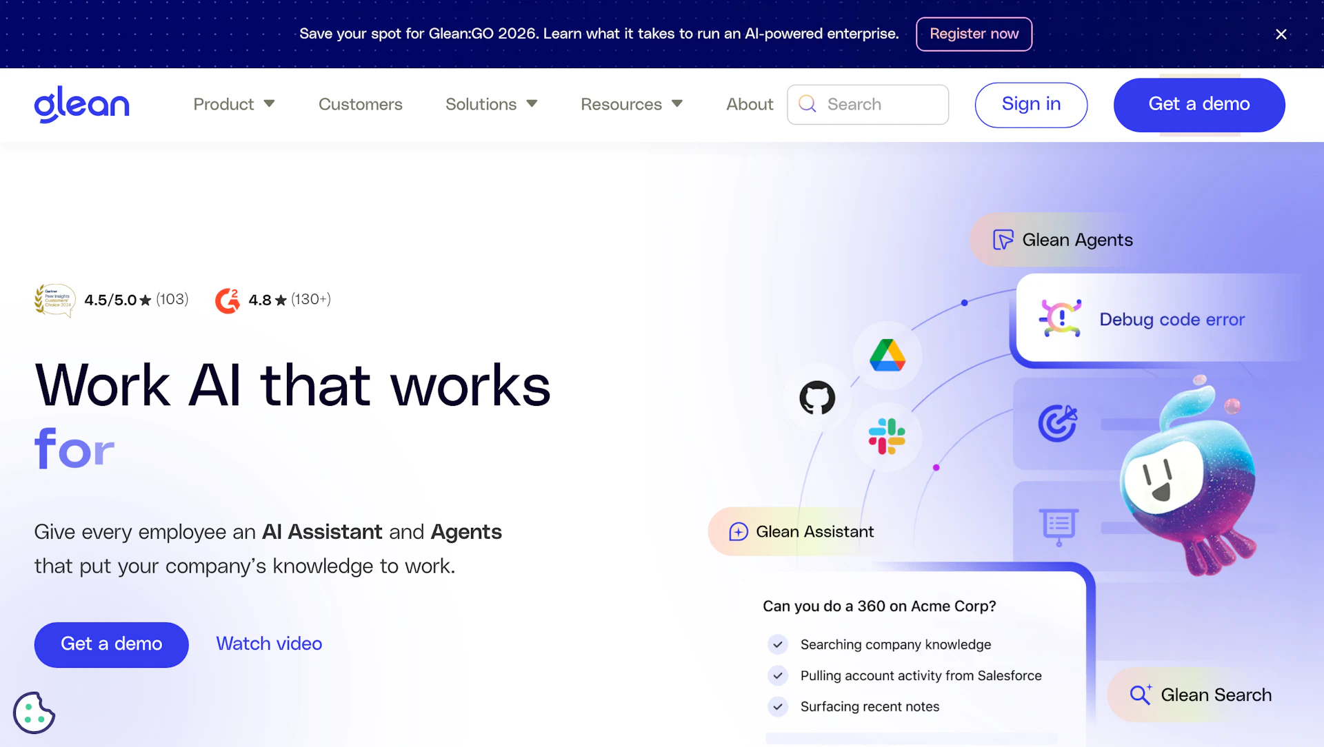 Glean - AI Tool Features, UI & Interface Overview