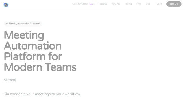 Klu - AI Tool Logo & Interface