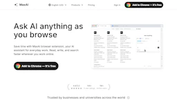 MaxAI - AI Tool Profile and Logo Preview