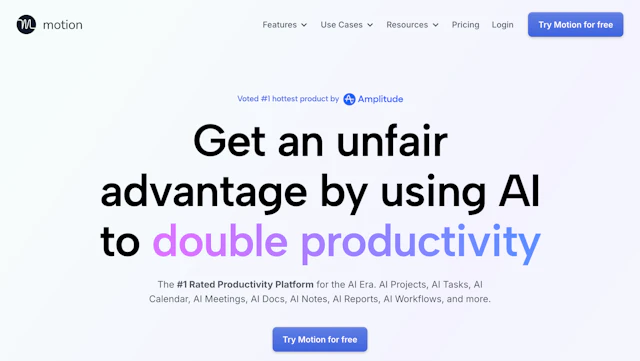 Motion - AI Tool Logo & Interface