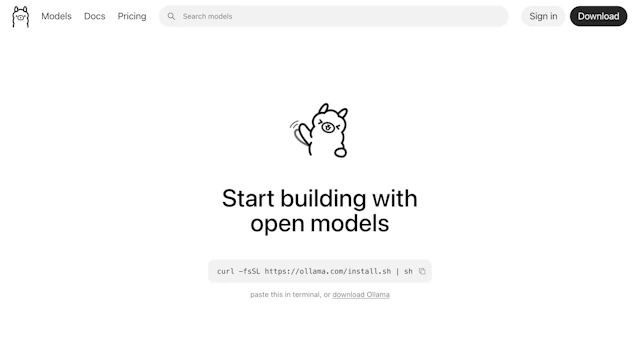 Ollama - AI Tool Logo & Interface