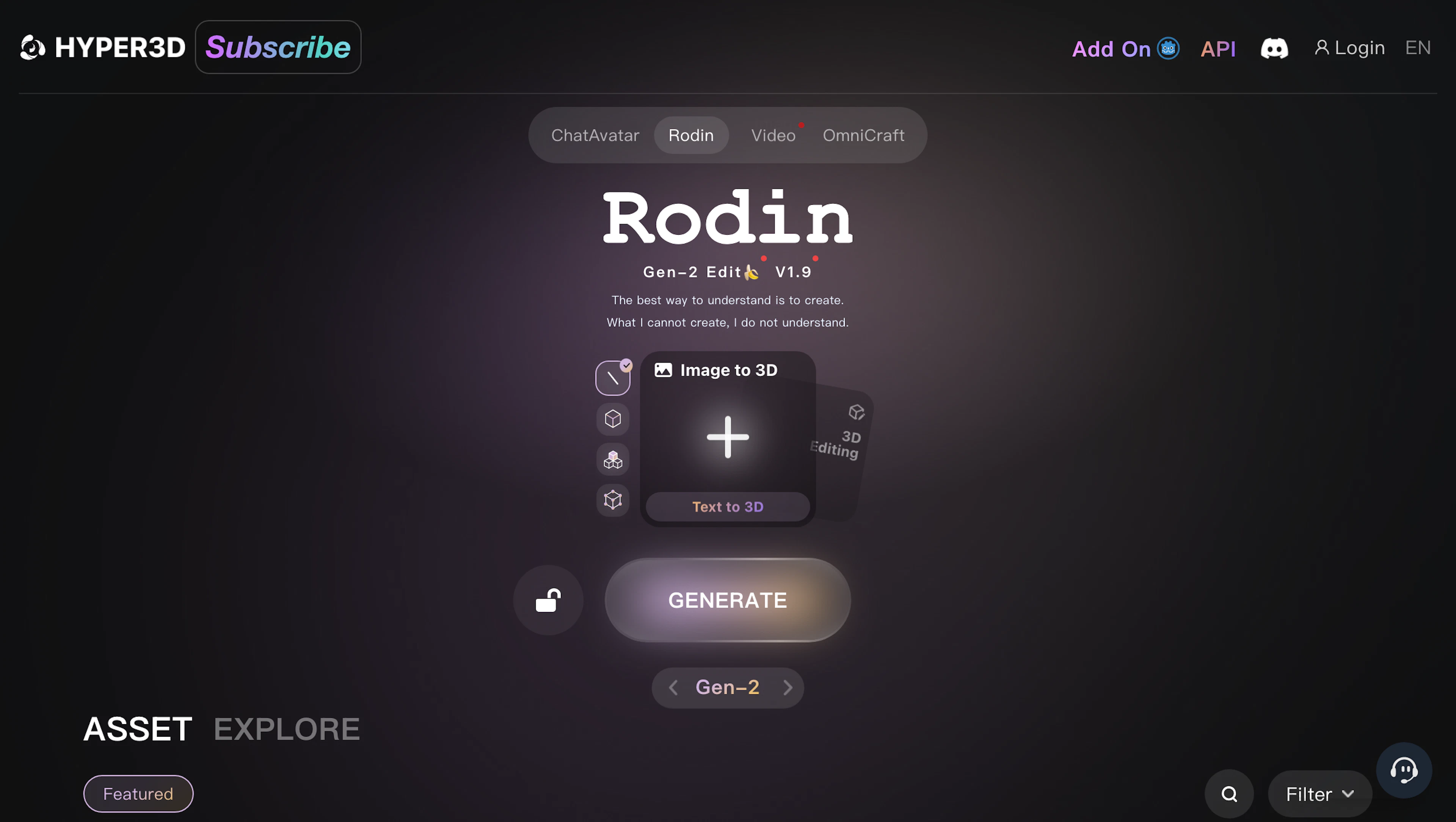 Rodin - AI Tool Features, UI & Interface Overview