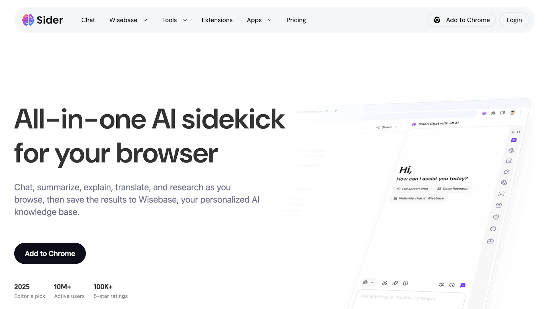 Sider - AI Tool Features, UI & Interface Overview