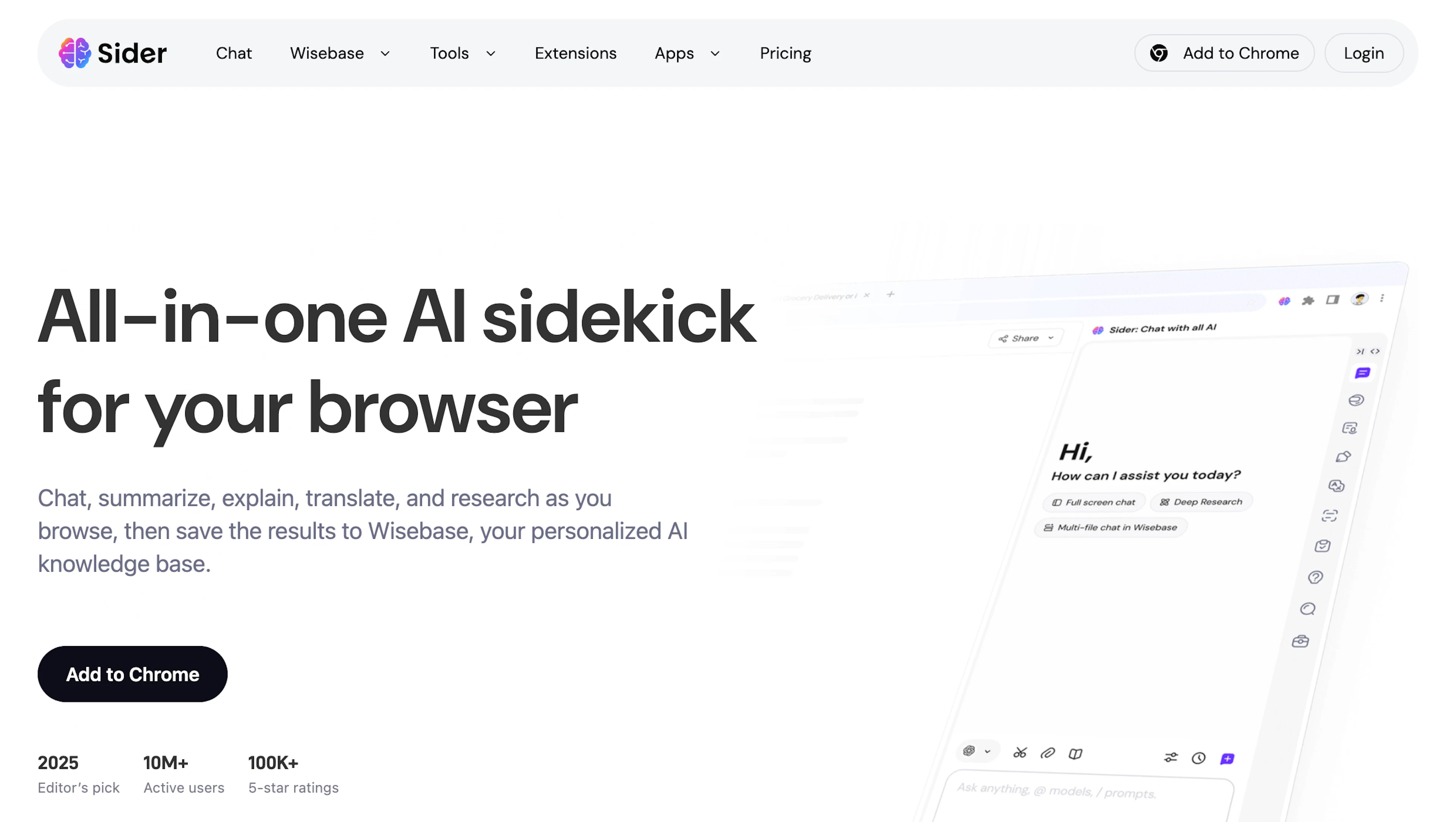 Sider - AI Tool Features, UI & Interface Overview