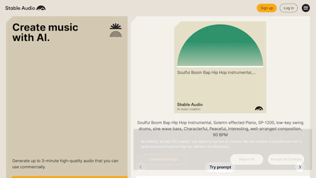 Stable Audio - AI Tool Logo & Interface
