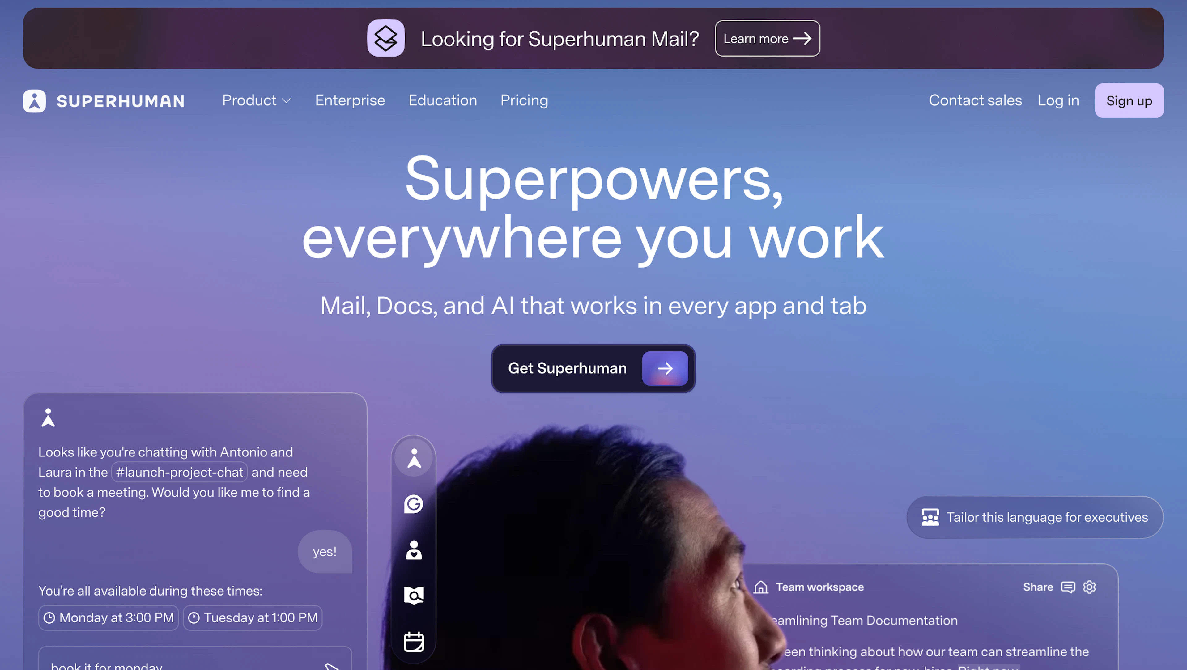 Superhuman AI - AI Tool Features, UI & Interface Overview
