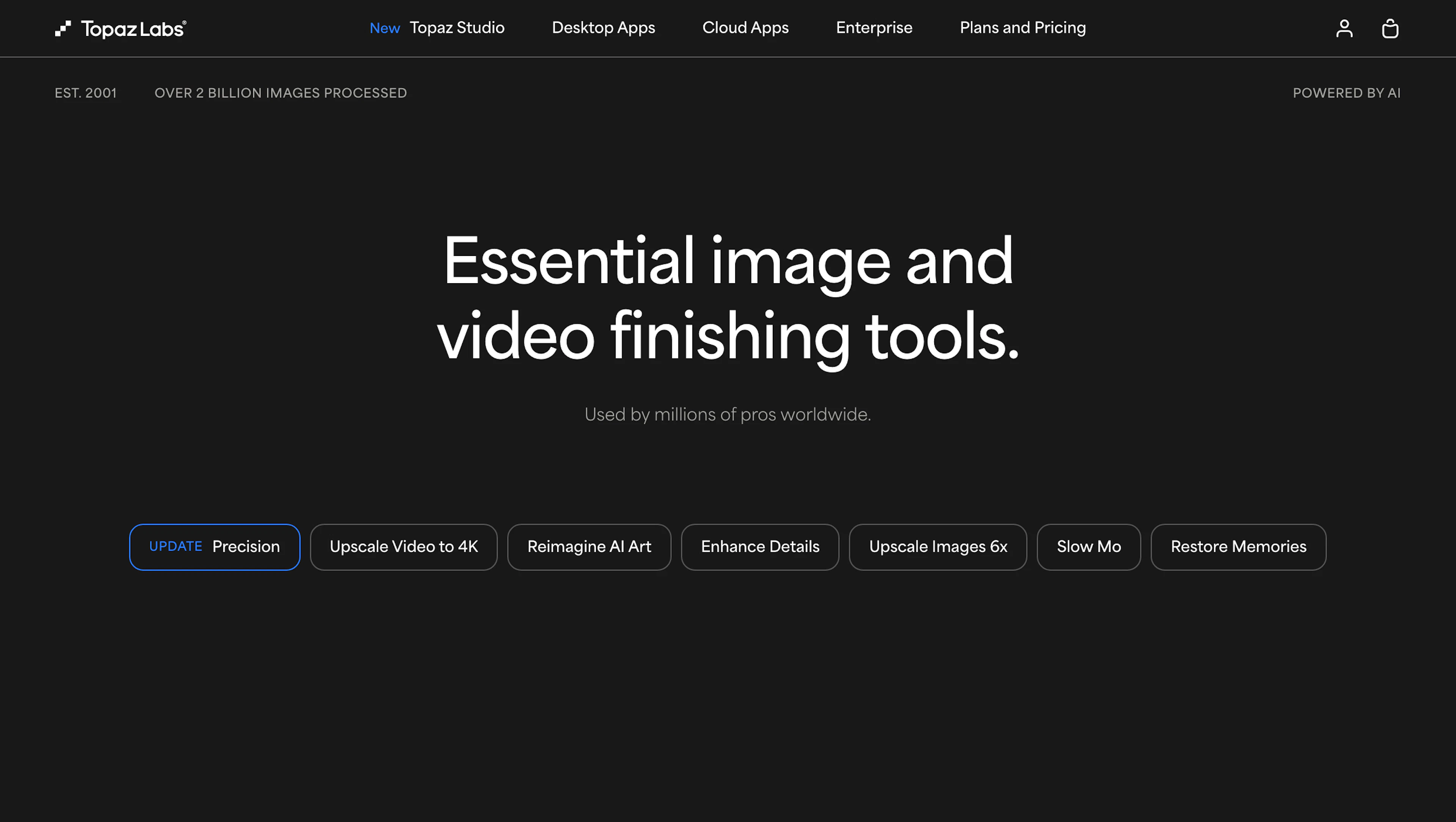 Topaz Labs - AI Tool Features, UI & Interface Overview