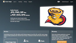 VectorMagic - AI Tool Profile and Logo Preview