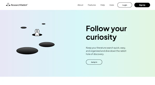 ResearchRabbit - AI Tool Logo & Interface