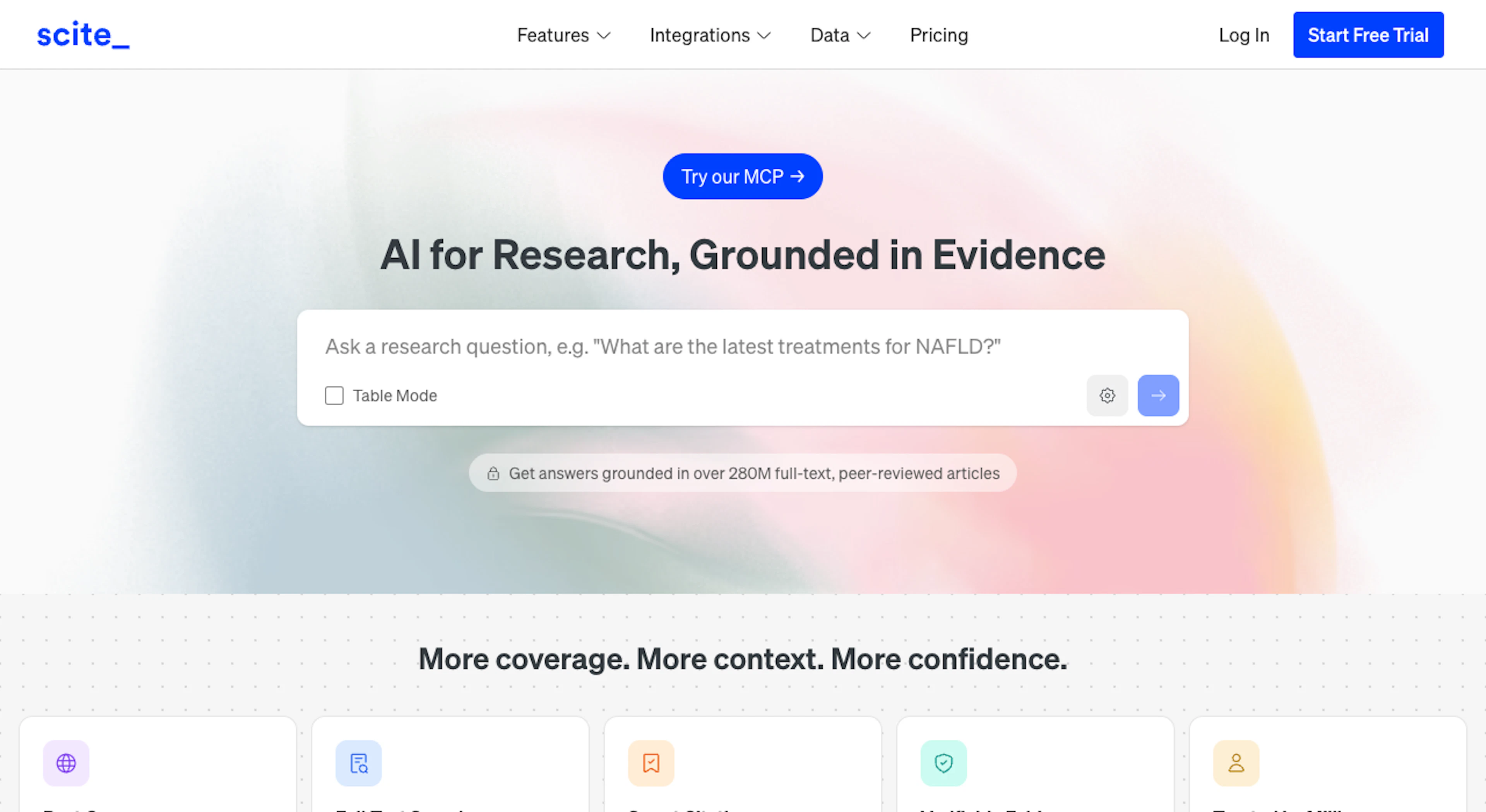 Scite.ai - AI Tool Features, UI & Interface Overview