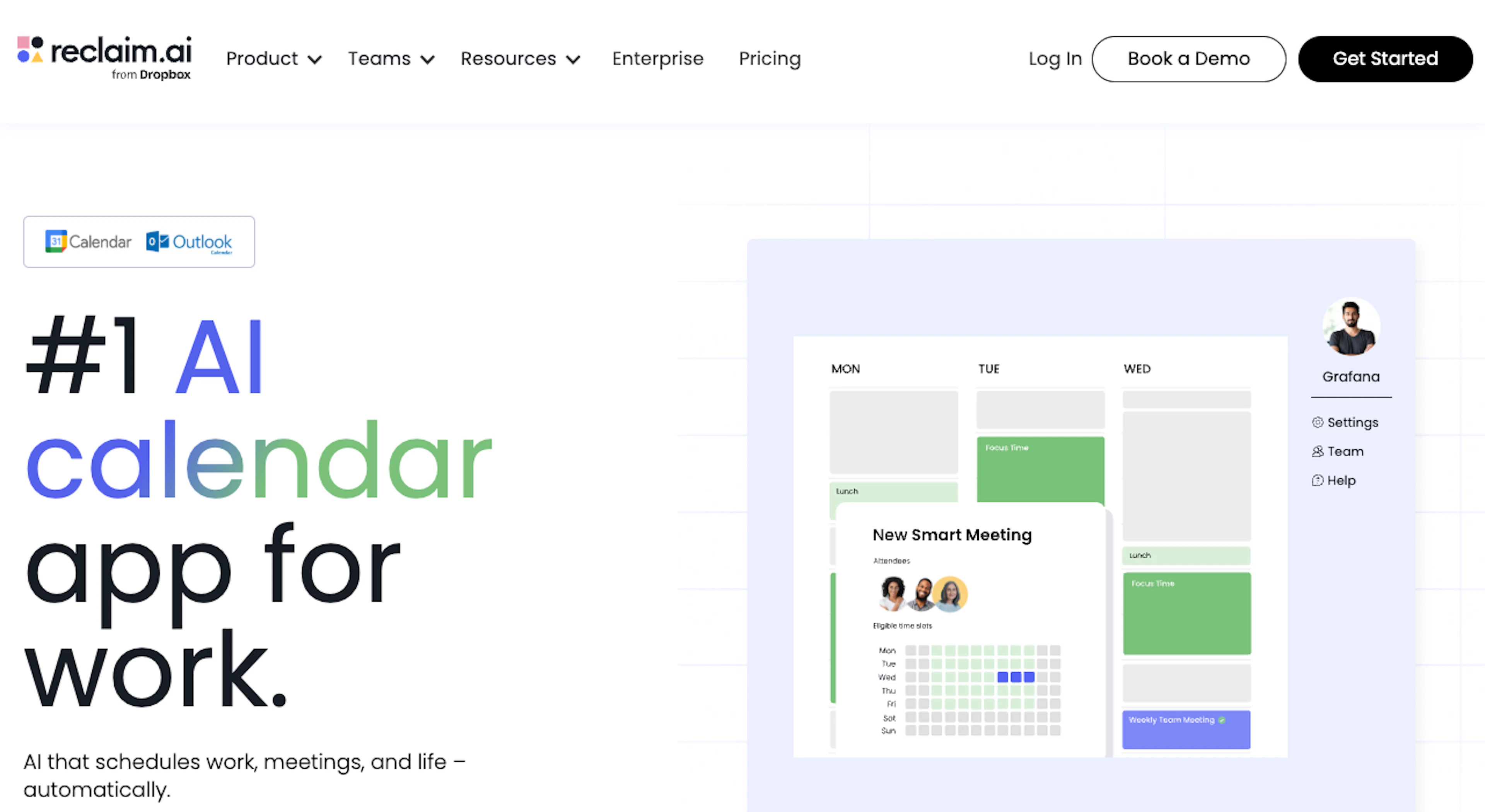 Reclaim.ai - AI Tool Features, UI & Interface Overview