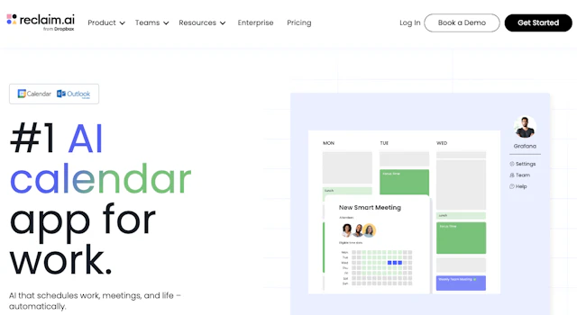 Reclaim.ai - AI Tool Logo & Interface