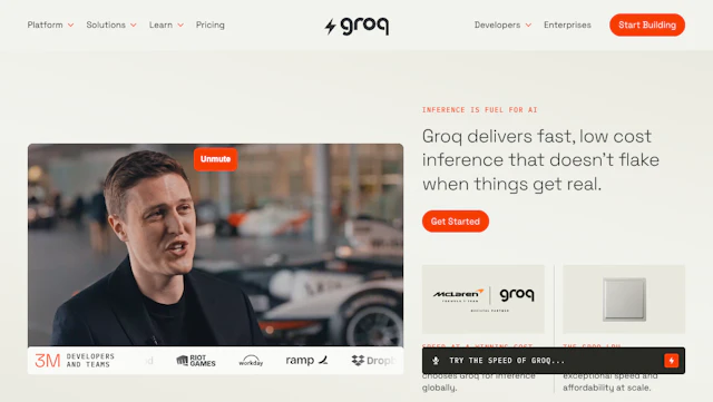 Groq - AI Tool Logo & Interface