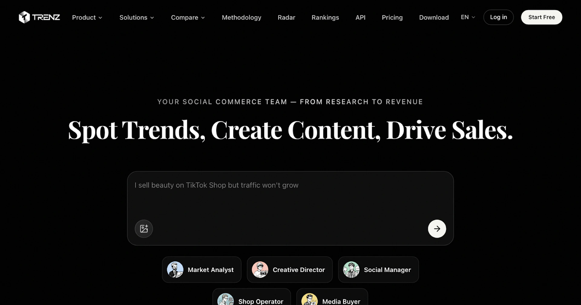 Trenz - AI Tool Features, UI & Interface Overview