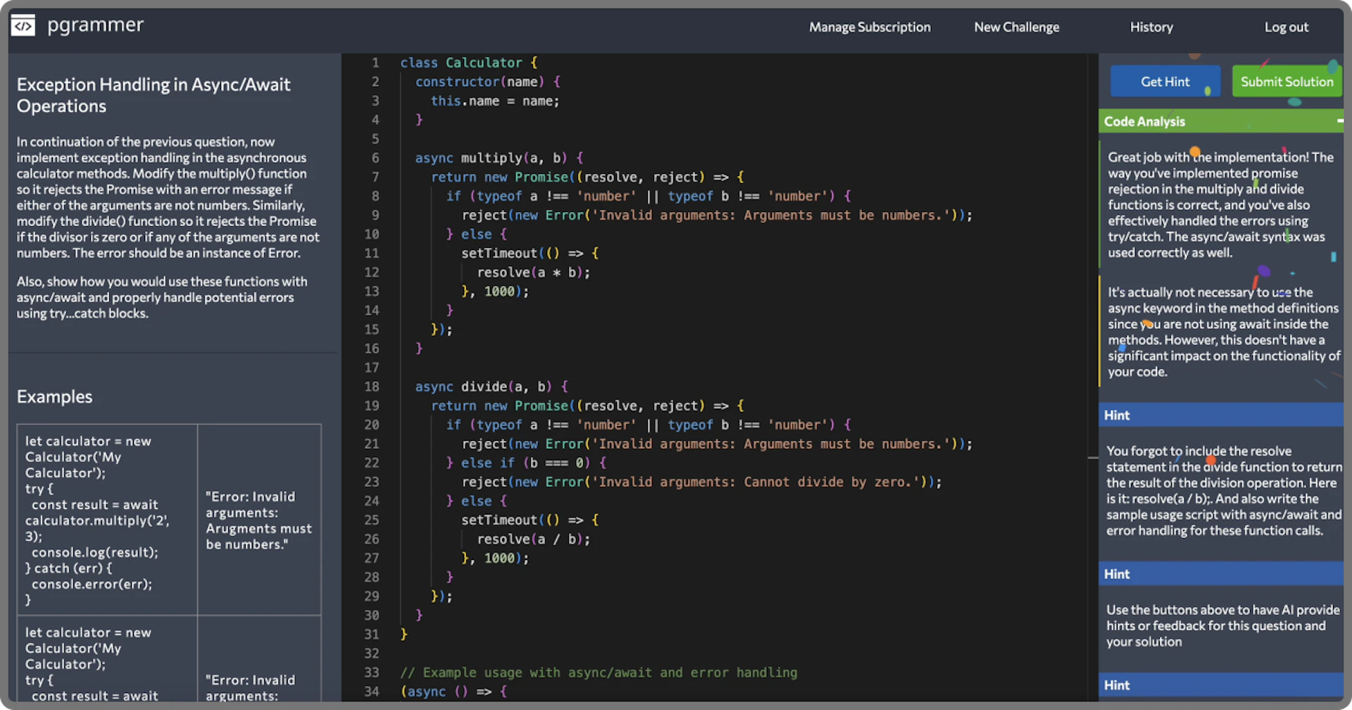 Pgrammer - AI Tool Features, UI & Interface Overview
