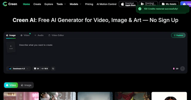 Creen AI - AI Tool Logo & Interface Preview