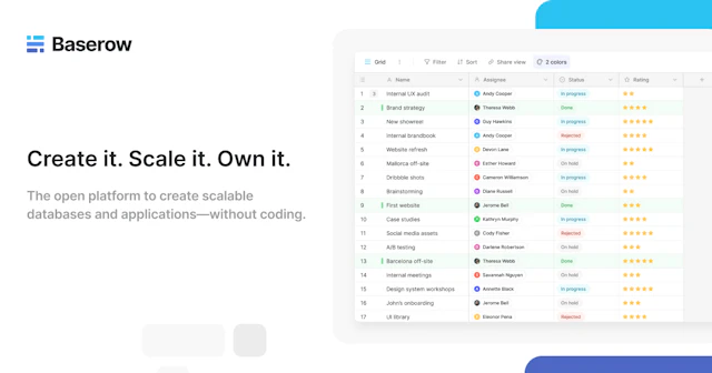 Baserow - AI Tool Logo & Interface Preview