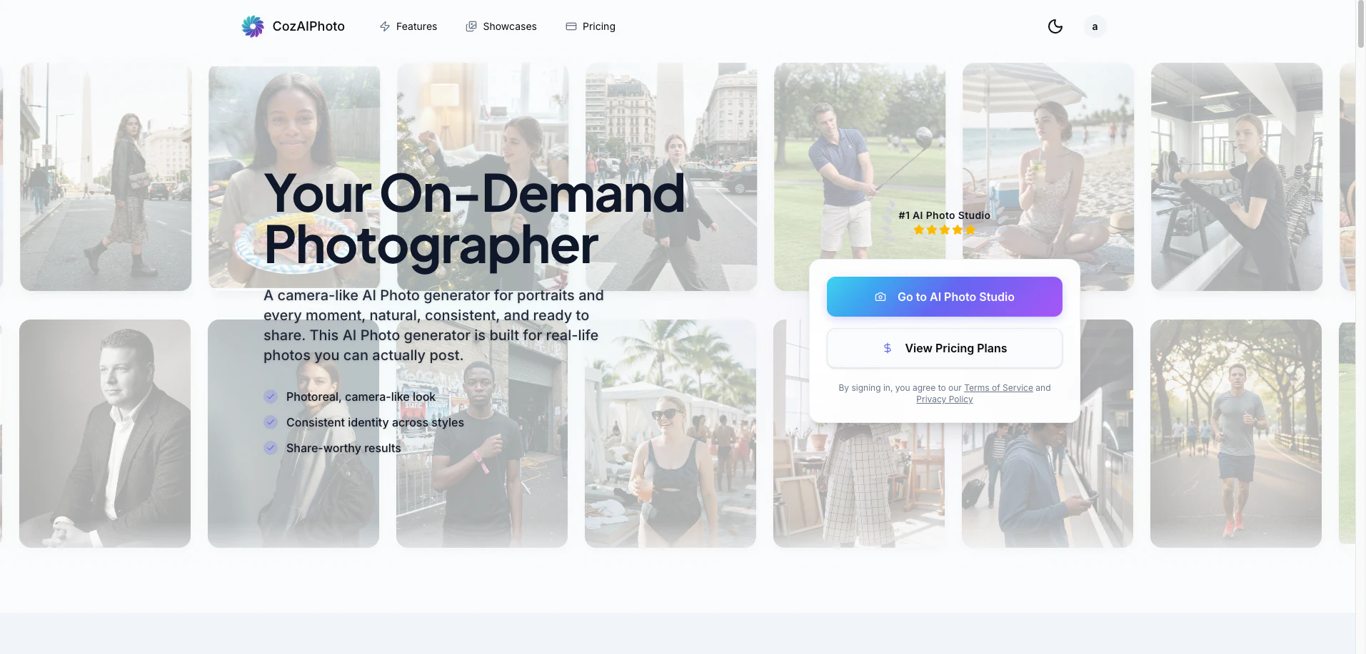 CozAIPhoto - AI Tool Features, UI & Interface Overview