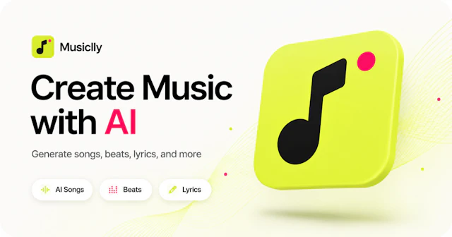 Musiclly - AI Tool Logo & Interface Preview