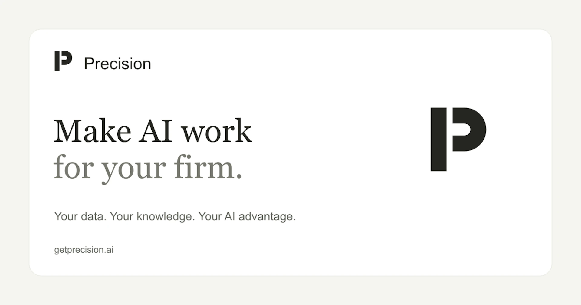 Precision AI OS - AI Tool Logo & Interface Preview