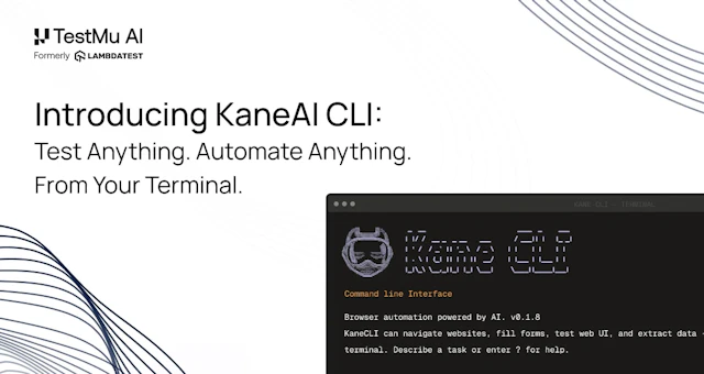Kane CLI by TestMu AI - AI Tool Logo & Interface Preview