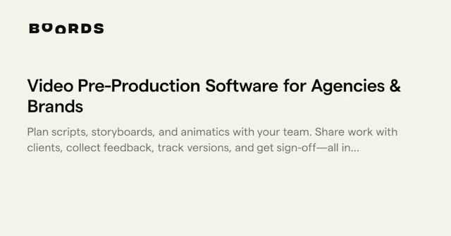 Boords - AI Tool Logo & Interface Preview