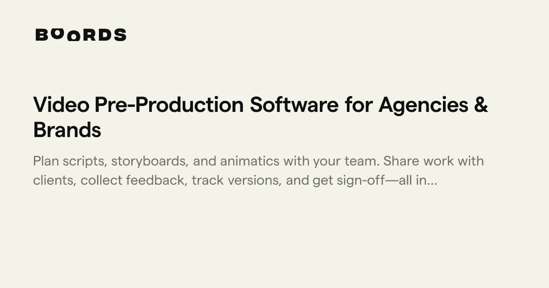 Boords - AI Tool Features, UI & Interface Overview