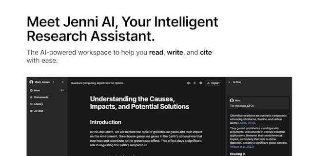Jenni - AI Tool Logo & Interface Preview