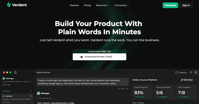 Verdent - AI Tool Logo & Interface Preview
