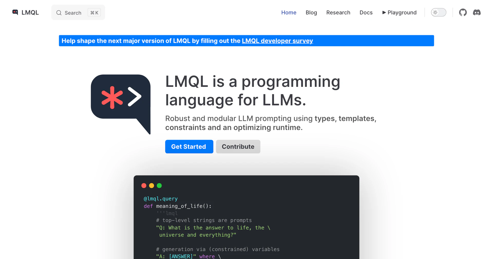Lmql - AI Tool Features, UI & Interface Overview