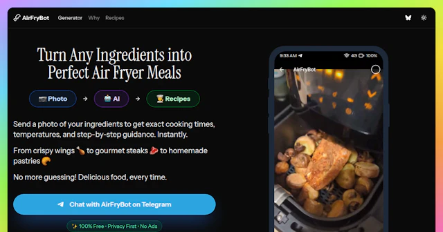 AirFryBot - AI Tool Logo & Interface Preview