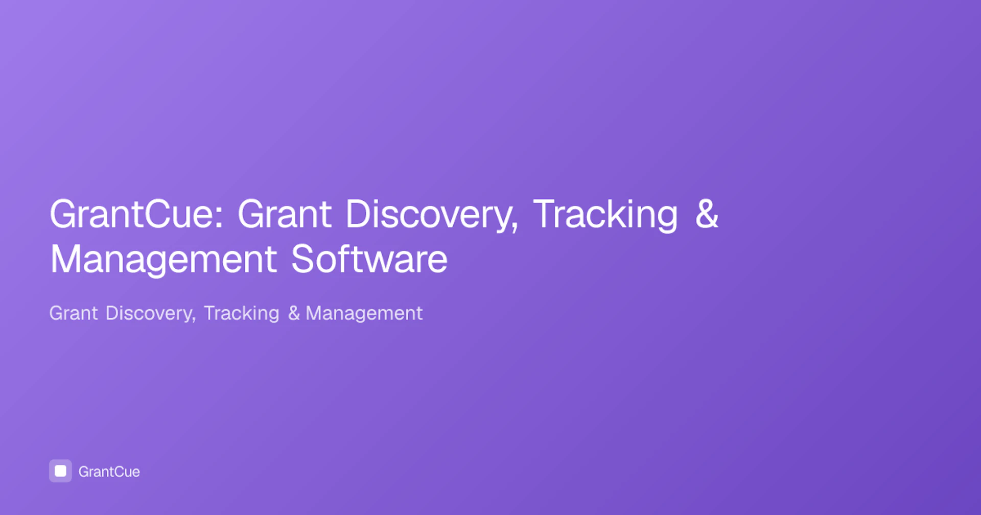 GrantCue - AI Tool Logo & Interface Preview