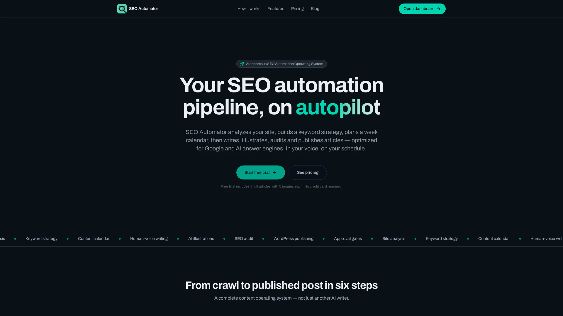 SEO Automator - AI Tool Logo & Interface Preview