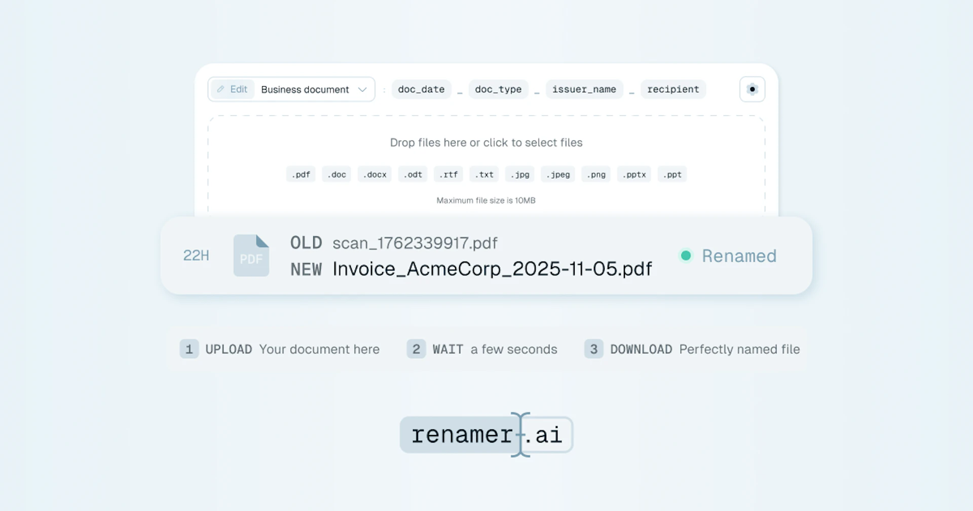 Renamer.ai - AI Tool Features, UI & Interface Overview