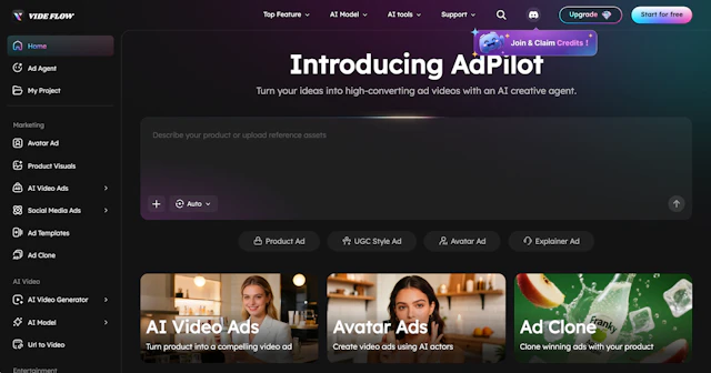 Videflow.ai - AI Tool Logo & Interface Preview