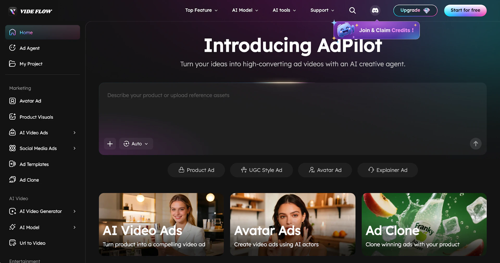 Videflow.ai - AI Tool Features, UI & Interface Overview