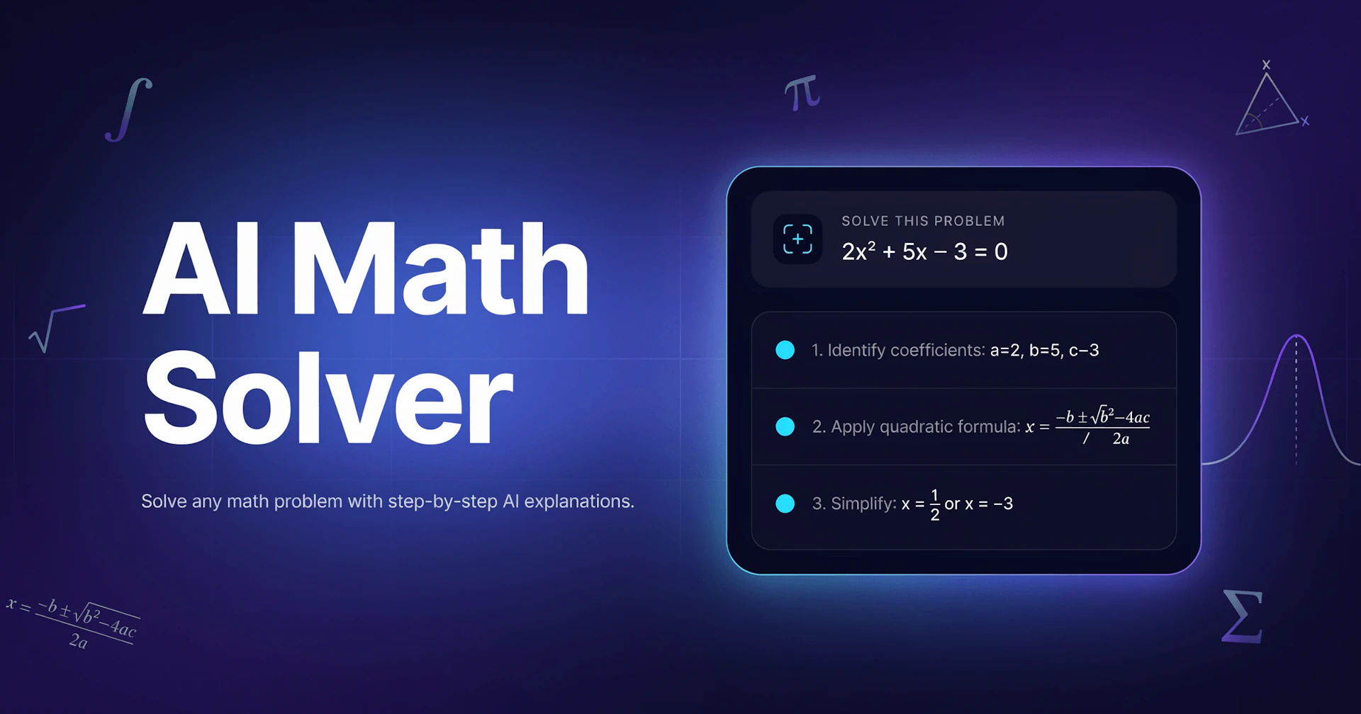 AI Math Solver - AI Tool Features, UI & Interface Overview