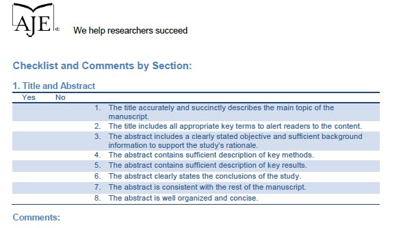 a developmental editing template