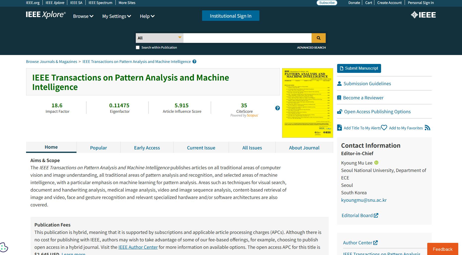 IEEE Transactions on Pattern Analysis and Machine Intelligence投稿要求及格式模板