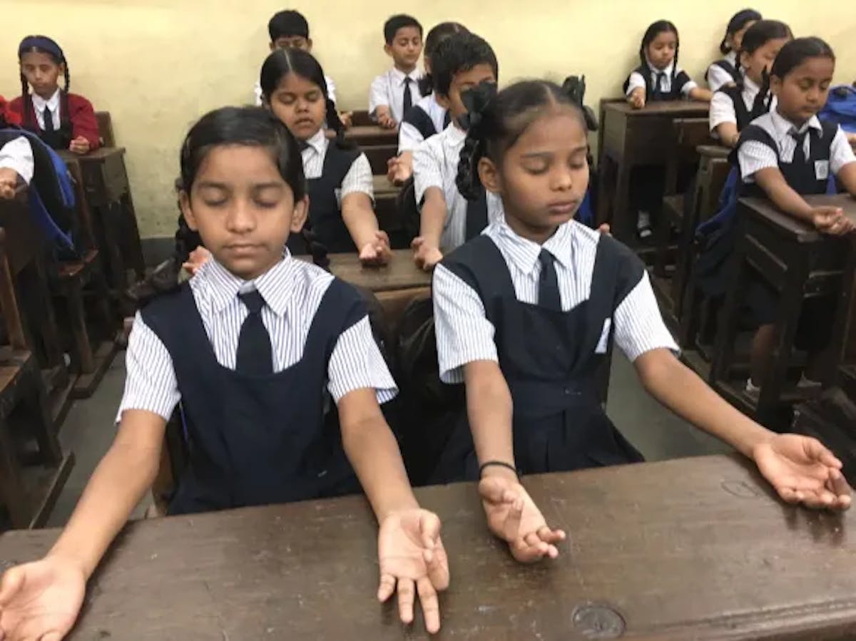 At Akanksha Schools, Mindful Meditation has become a serious subject of study