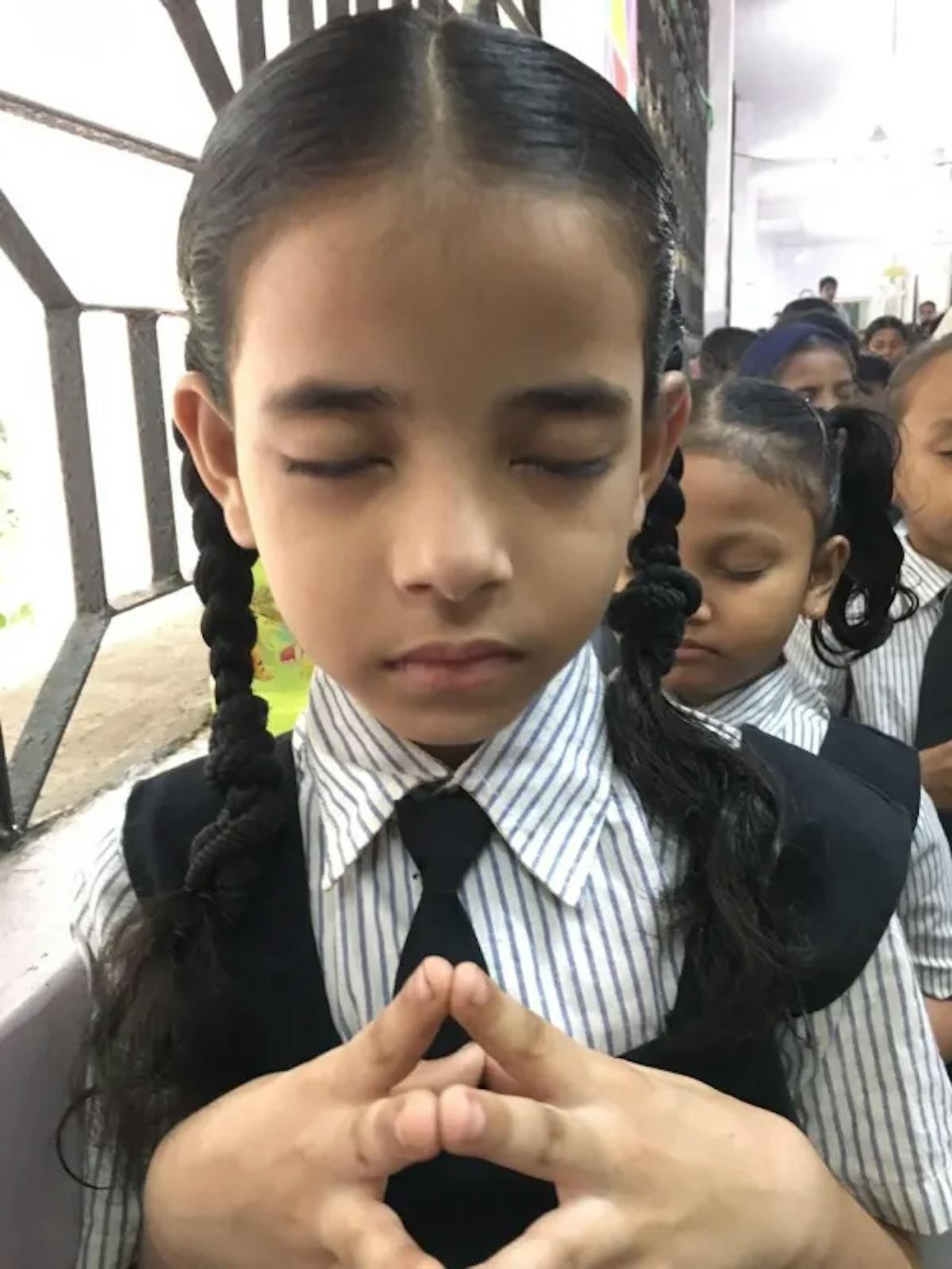 It is not simply the calming benefits of the meditation that are emphasised upon, but the clarity of thought it can bring to the students’ studies. 