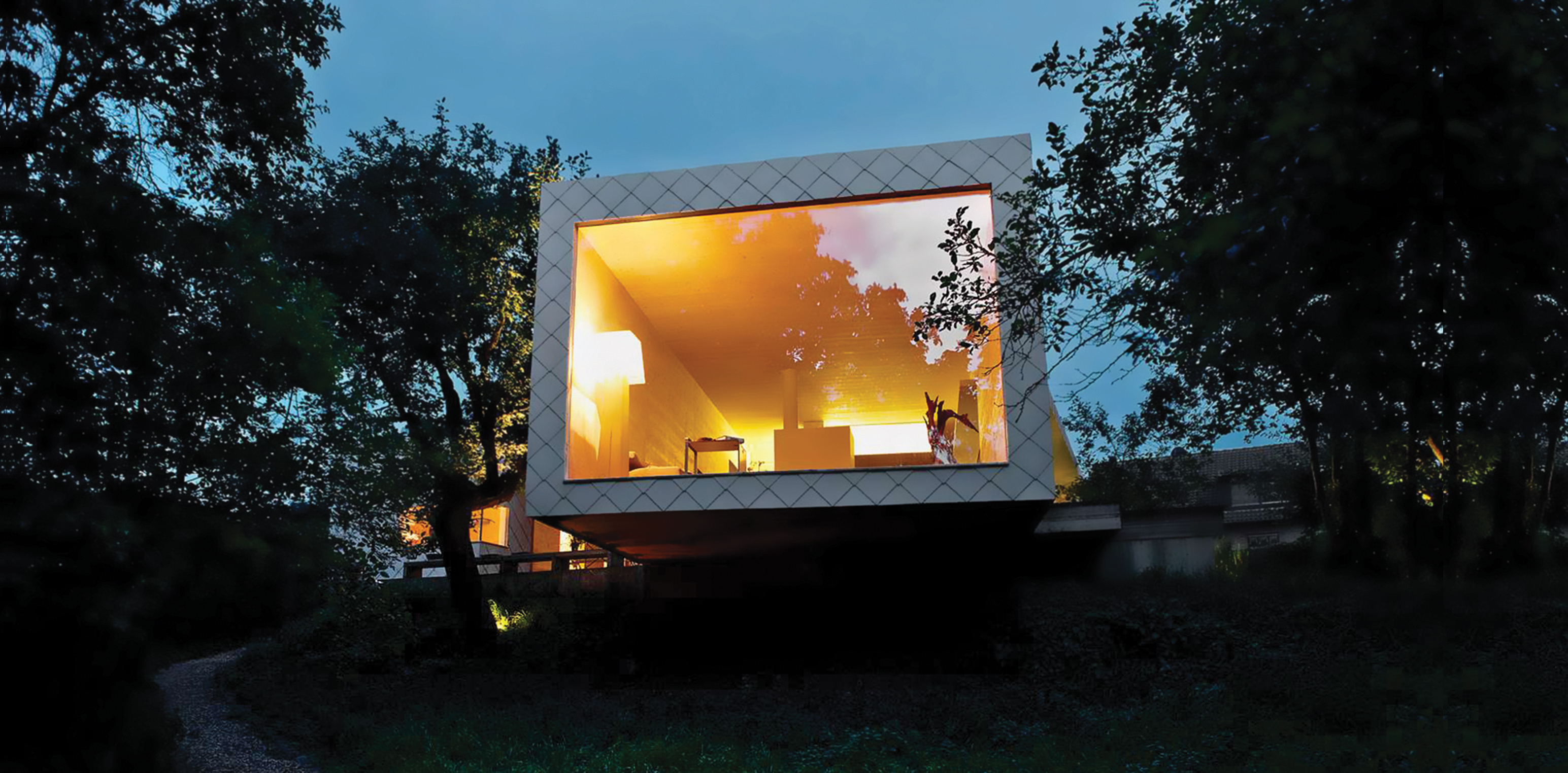 Das auskragende Bauteil - Neubau eines Lofthauses in Monschau.