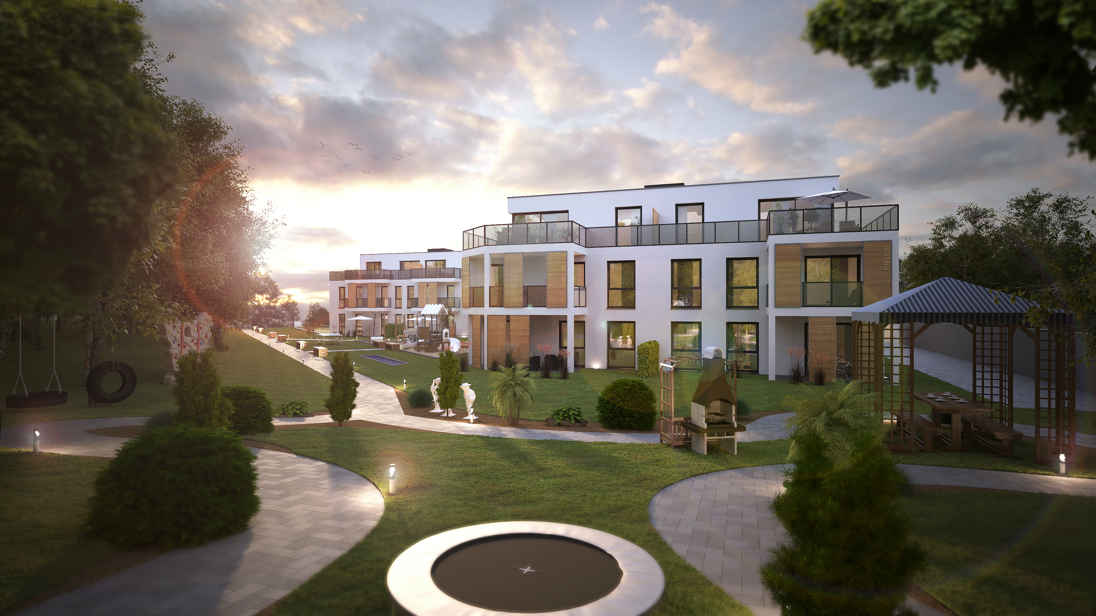 Der Außenbereich - Mehrfamilienhaus und Boarding House mit Tiefgarage in Dormagen.