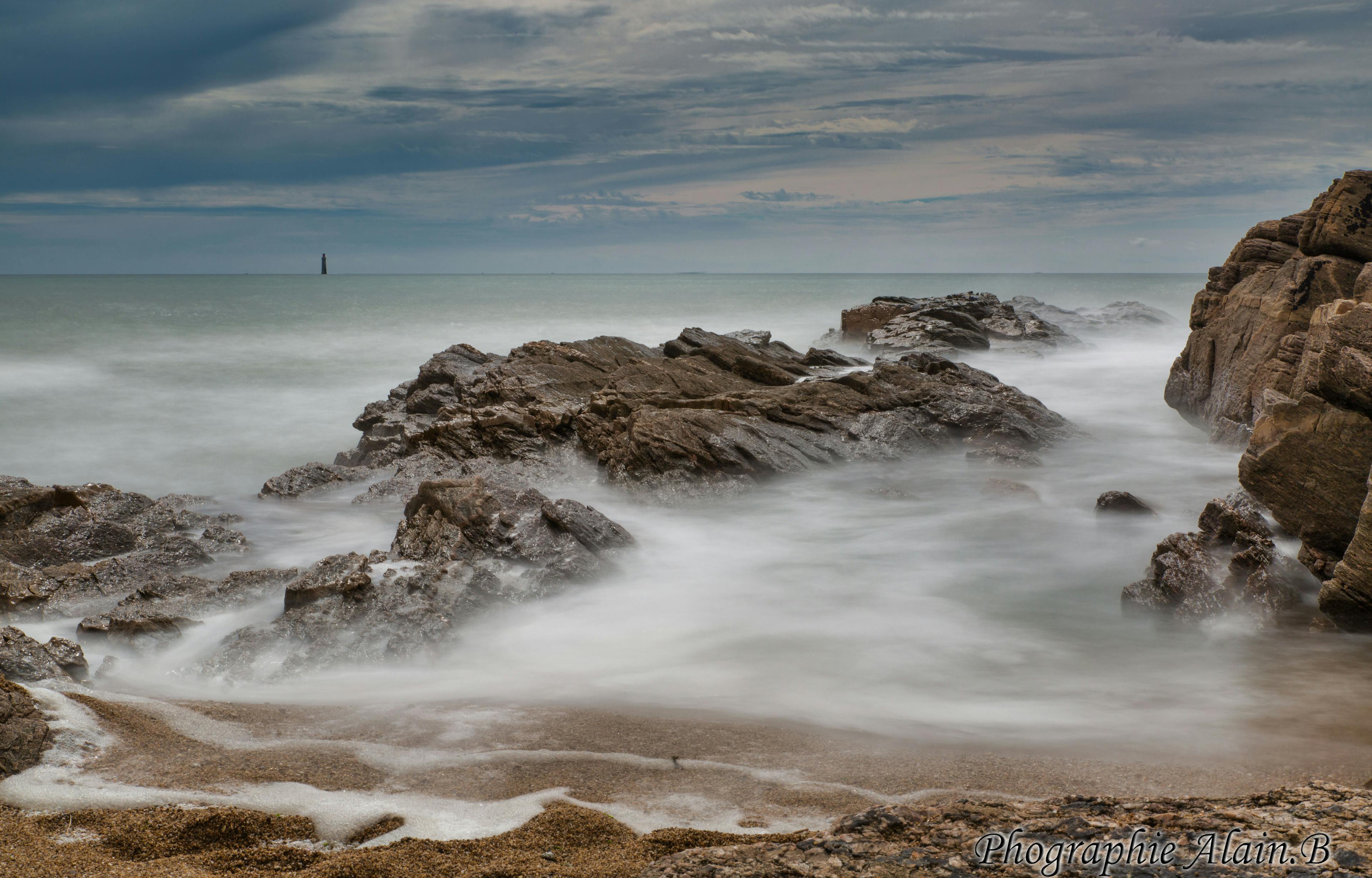 Pose longue sur les bords de l'Atlantique vers Royan